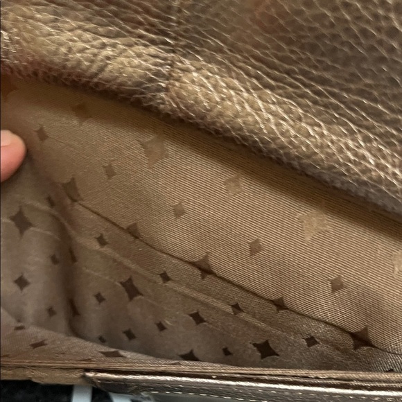 Fossil Y2K Metallic Gunmetal Silver Leather Large Bifold Wallet - Picture 6 of 17